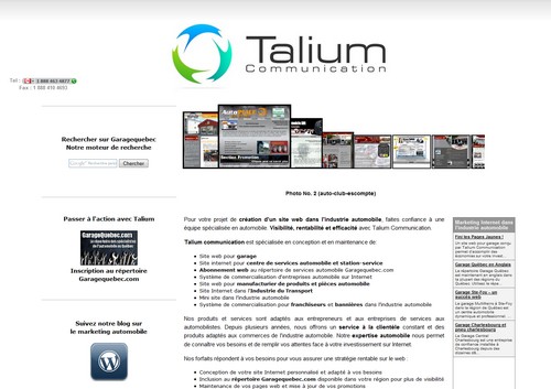 Firme web pour garage et centre automobile