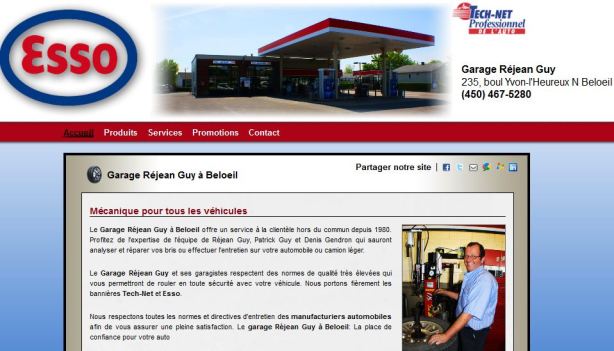 site internet pour garage esso