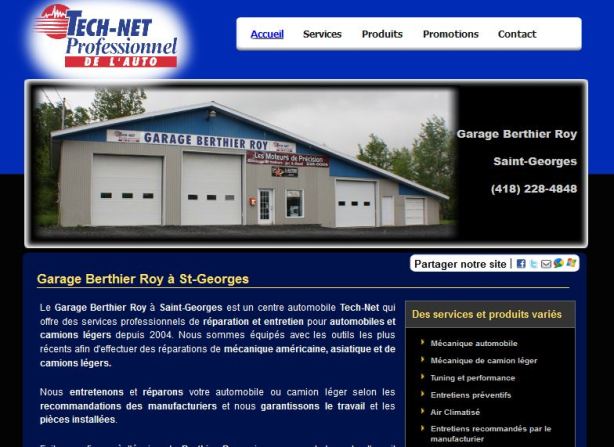 Site web pour garage carquest